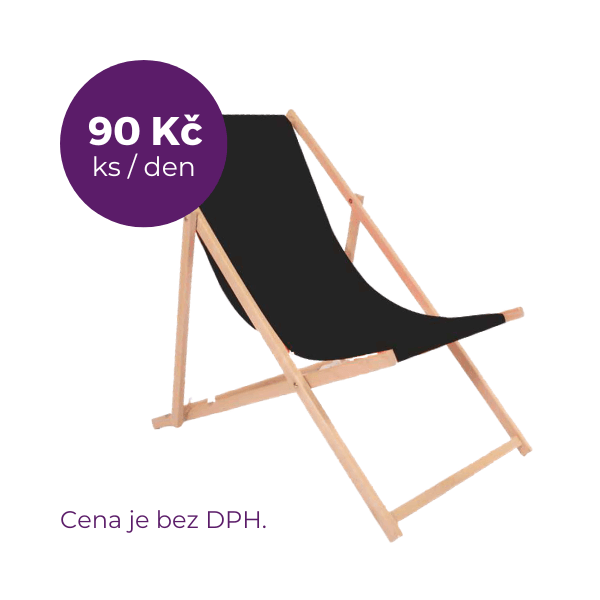 Plážové lehátko Černá